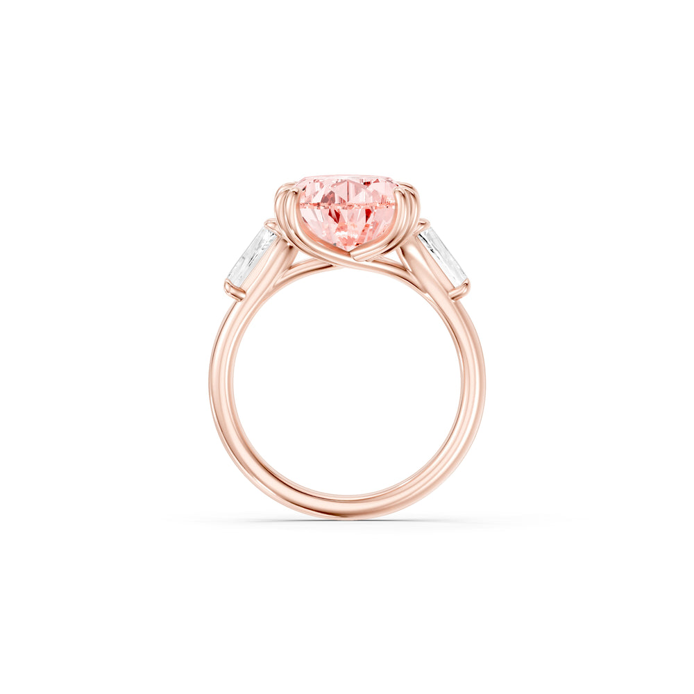 High Jewelry | Jane Pear Cut Pink Three Stone Lab Diamond Engagement Ring image 4