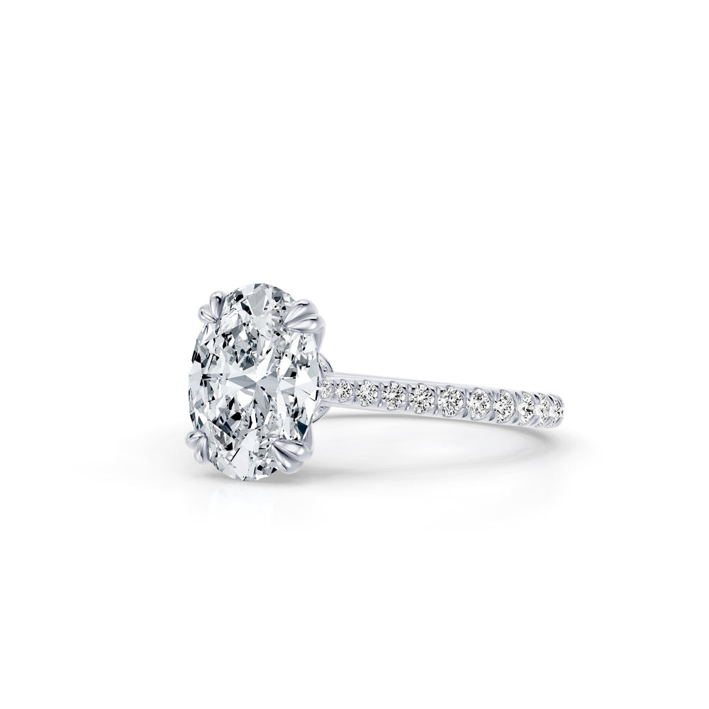 Chelsea Oval Brilliant Cut Lab Diamond Solitaire Engagement Ring image 2