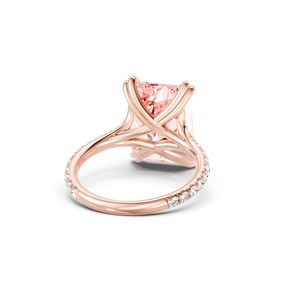 High Jewelry | Jane Radiant Cut Pink Lab Diamond Solitaire Engagement Ring image 3