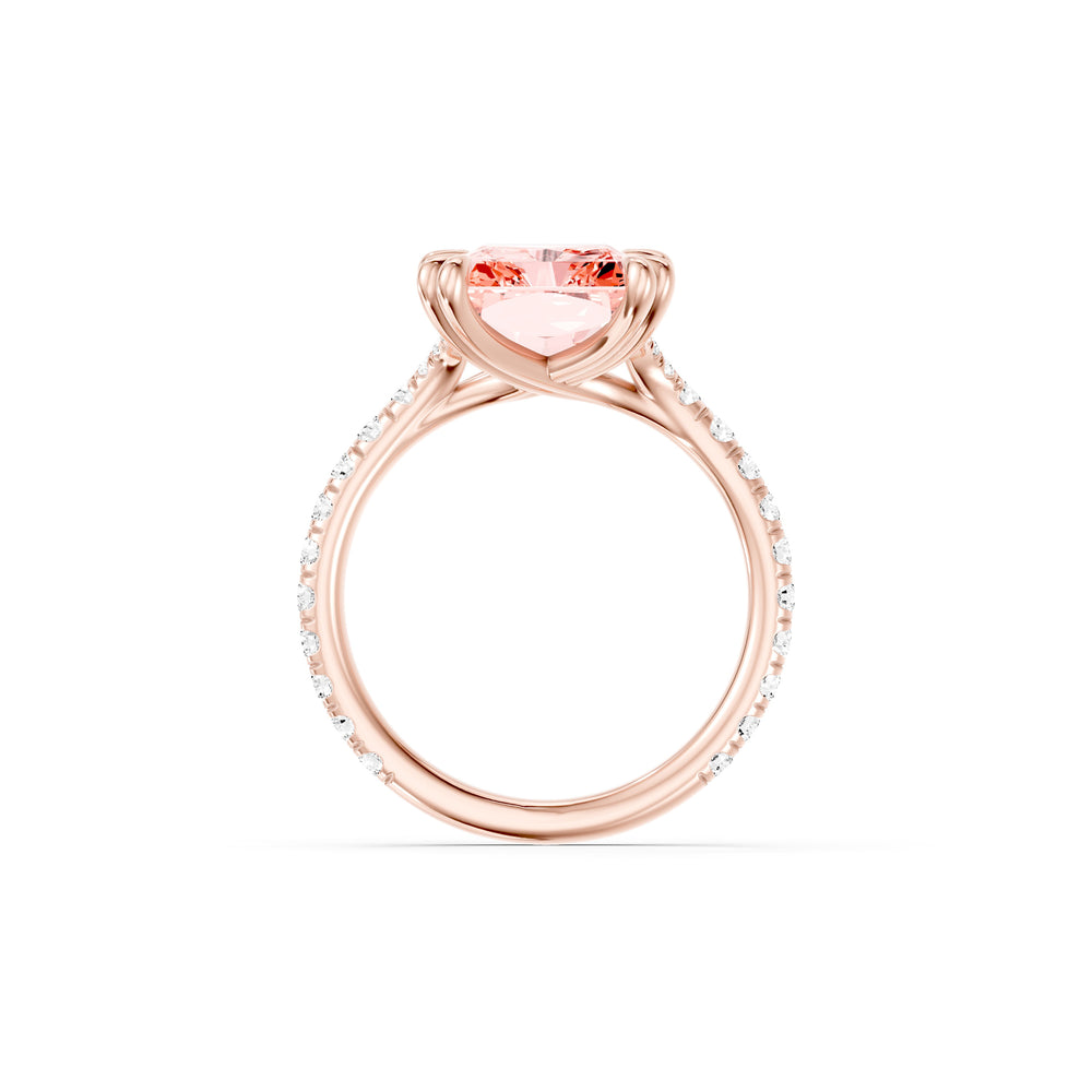 High Jewelry | Jane Radiant Cut Pink Lab Diamond Solitaire Engagement Ring image 4