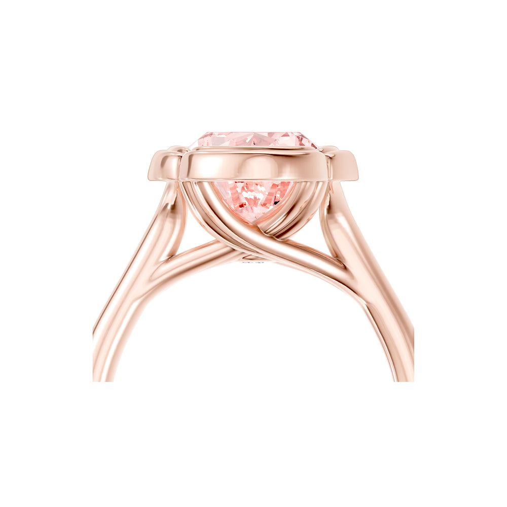 Dorée Pear Cut Pink Lab Diamond Solitaire Engagement Ring image 5