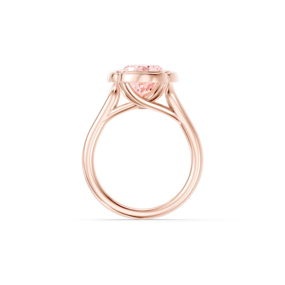 Dorée Pear Cut Pink Lab Diamond Solitaire Engagement Ring image 4