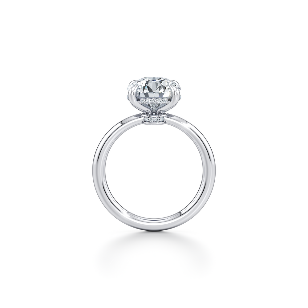 Audrey Round Brilliant Cut Lab Diamond Solitaire Engagement Ring image 4
