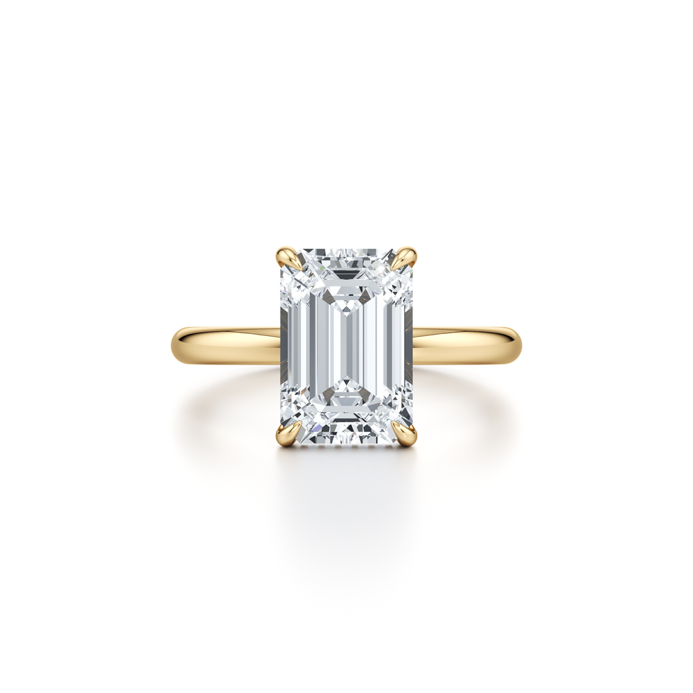 Audrey Emerald Cut Lab Diamond Solitaire Engagement Ring image 1