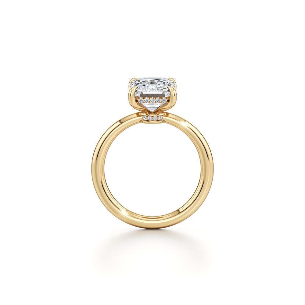 Audrey Emerald Cut Lab Diamond Solitaire Engagement Ring image 4