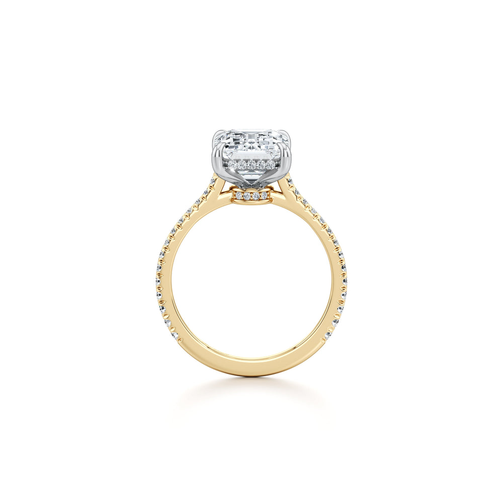 Chelsea Emerald Cut Lab Diamond Solitaire Engagement Ring image 4