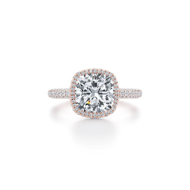 Alyssa Seamless Halo® Lab Diamond Engagement Ring image 11