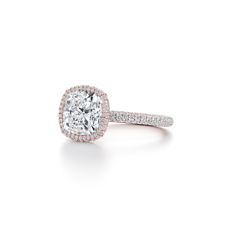 Alyssa Seamless Halo® Lab Diamond Engagement Ring image 12