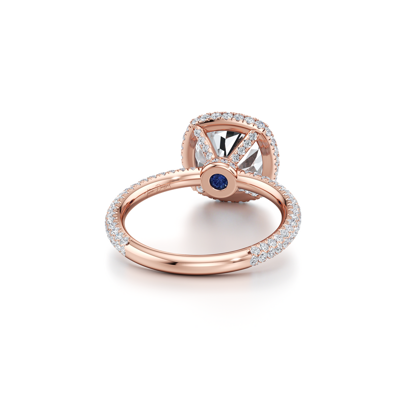 Alyssa Seamless Halo® Lab Diamond Engagement Ring image 13