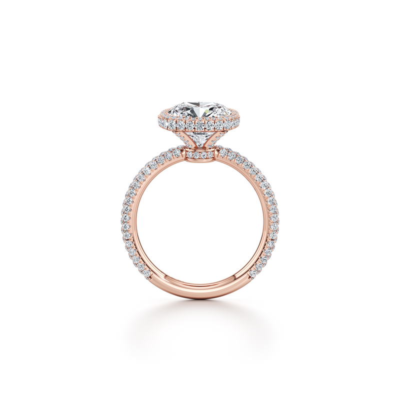 Alyssa Seamless Halo® Lab Diamond Engagement Ring image 14