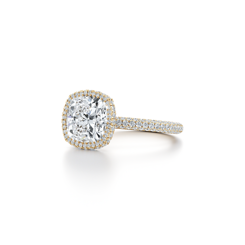Alyssa Seamless Halo® Lab Diamond Engagement Ring image 7