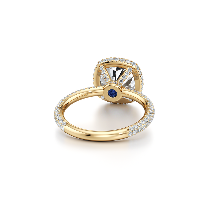 Alyssa Seamless Halo® Lab Diamond Engagement Ring image 8