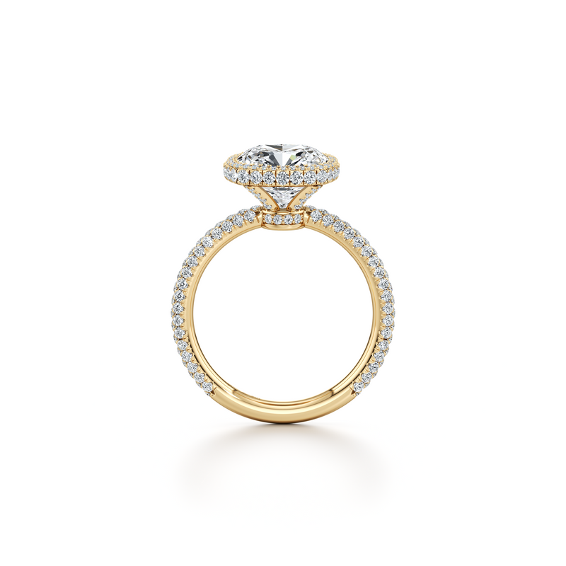 Alyssa Seamless Halo® Lab Diamond Engagement Ring image 9