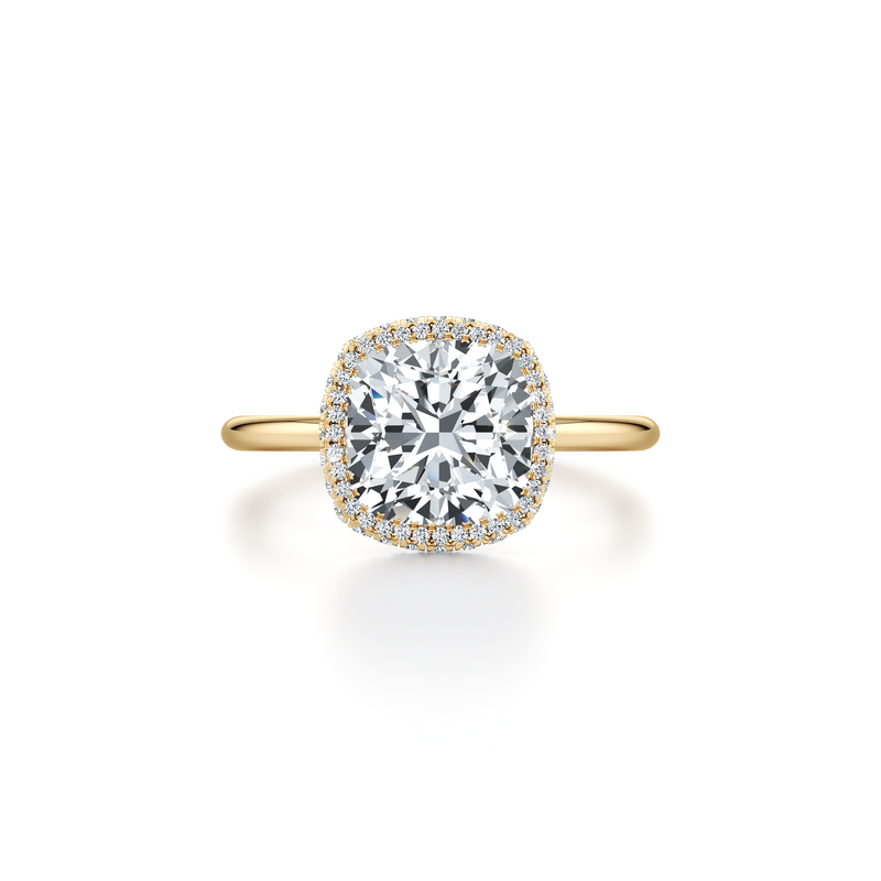 Alyssa Seamless Halo® Lab Diamond Engagement Ring image 26