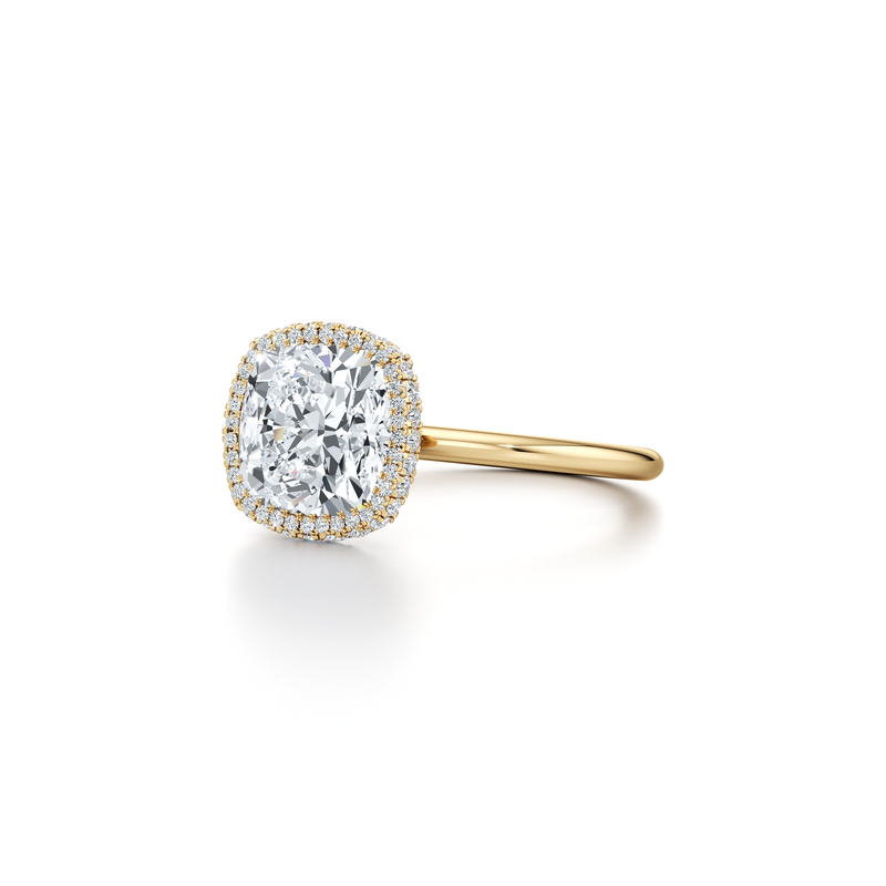 Alyssa Seamless Halo® Lab Diamond Engagement Ring image 27