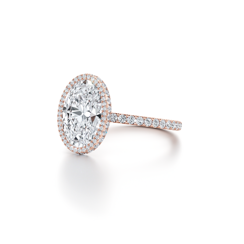 Alyssa Seamless Halo® Lab Diamond Engagement Ring image 32