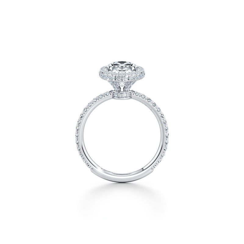 Alyssa Seamless Halo® Oval Cut Lab Diamond Engagement Ring image 4