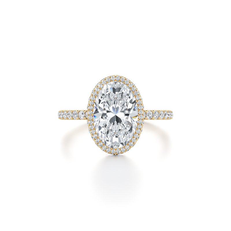 Alyssa Seamless Halo® Lab Diamond Engagement Ring image 26
