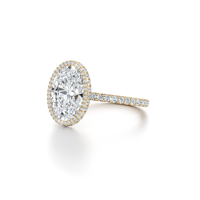 Alyssa Seamless Halo® Lab Diamond Engagement Ring image 27