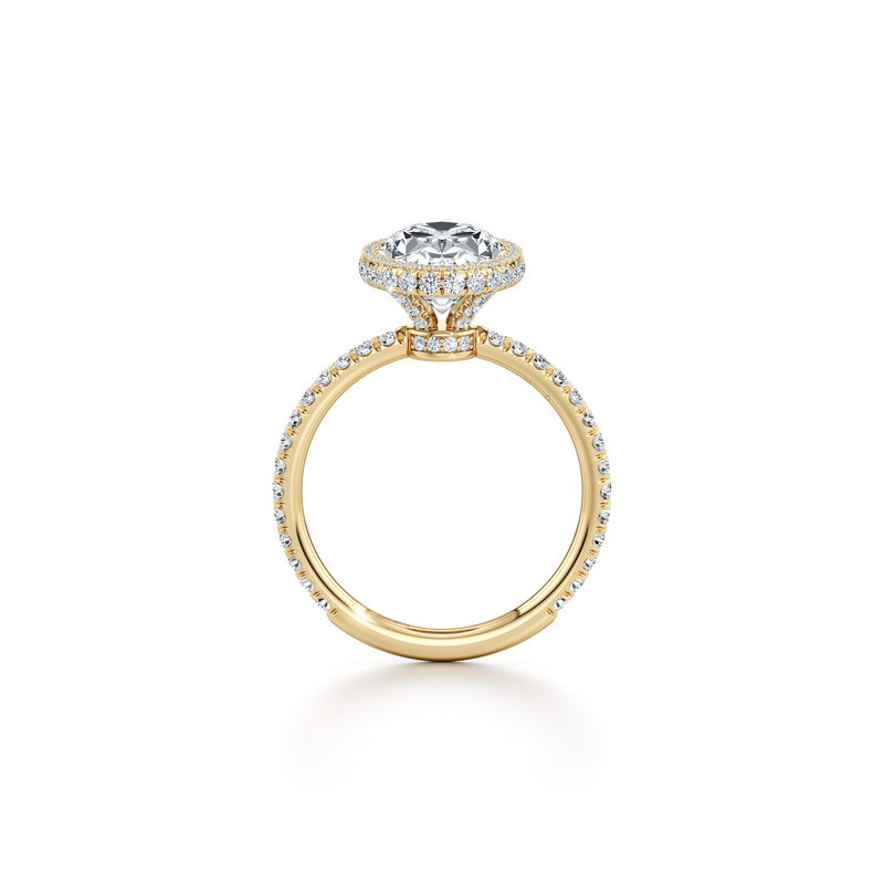 Alyssa Seamless Halo® Lab Diamond Engagement Ring image 29