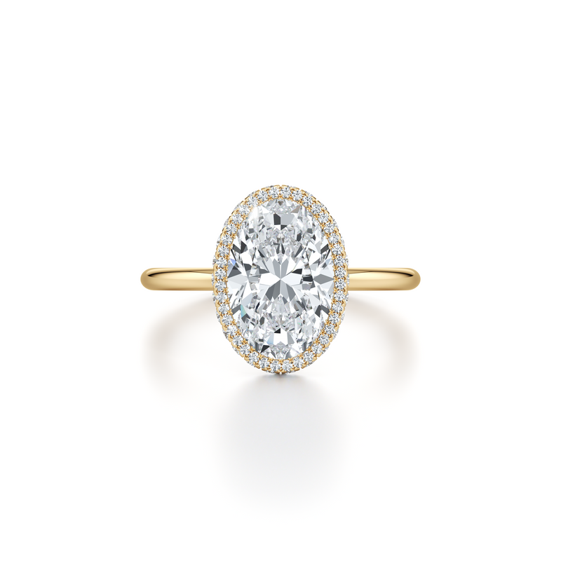 Alyssa Seamless Halo® Lab Diamond Engagement Ring image 46