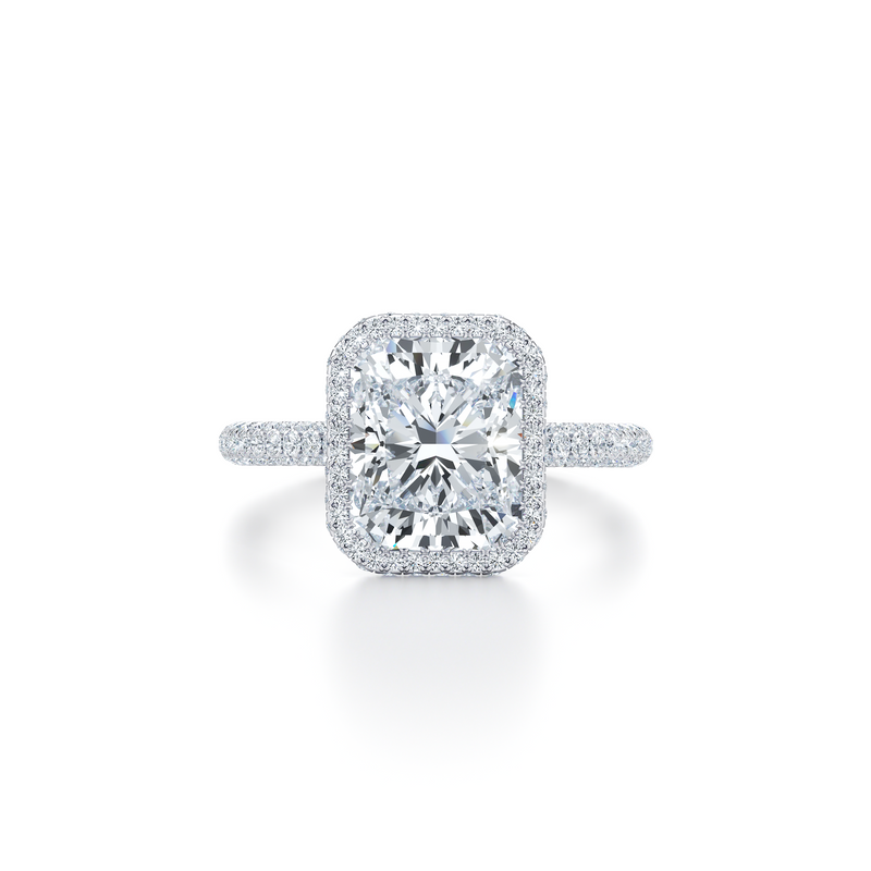 Alyssa Seamless Halo® Lab Diamond Engagement Ring image 21