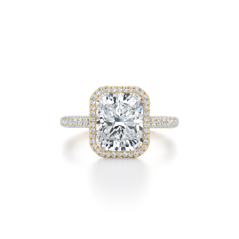 Alyssa Seamless Halo® Lab Diamond Engagement Ring image 26