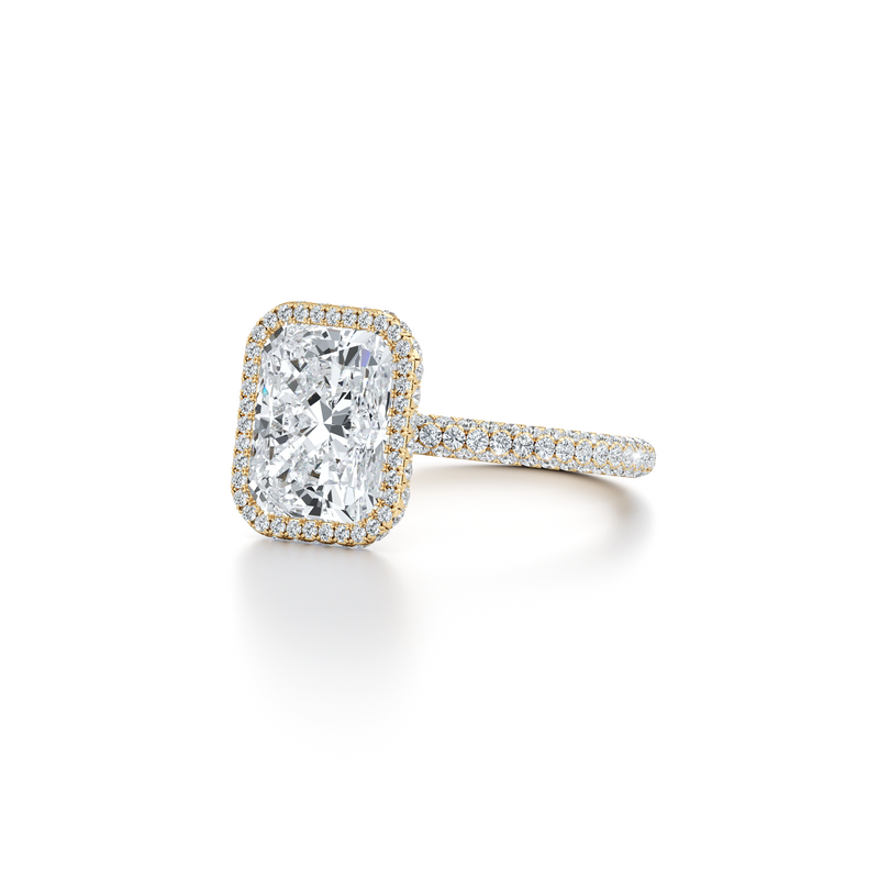 Alyssa Seamless Halo® Lab Diamond Engagement Ring image 27