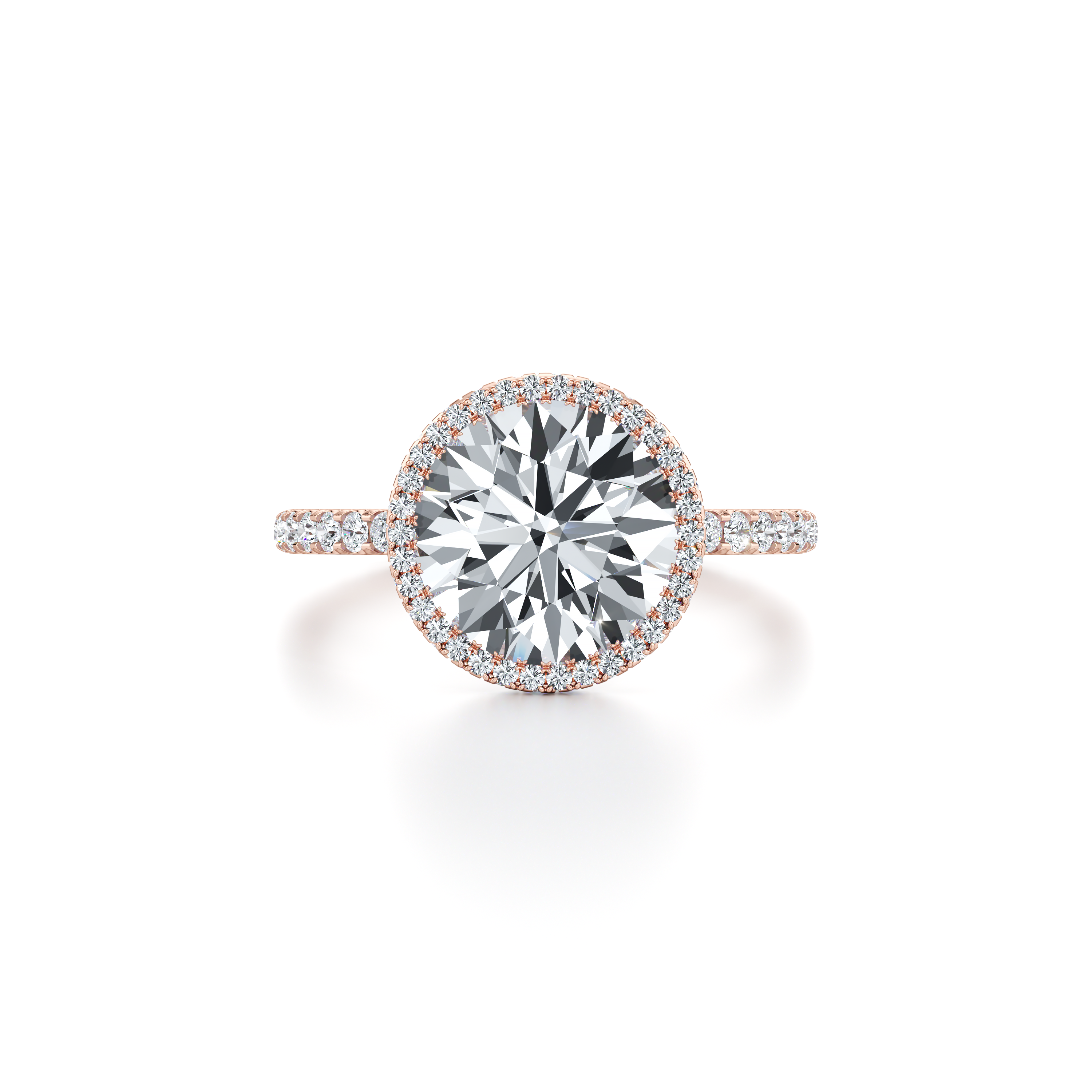 Alyssa Seamless Halo® Lab Diamond Engagement Ring Jean Dousset