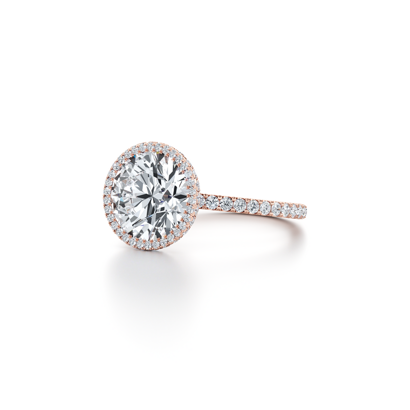 Alyssa Seamless Halo® Lab Diamond Engagement Ring image 12
