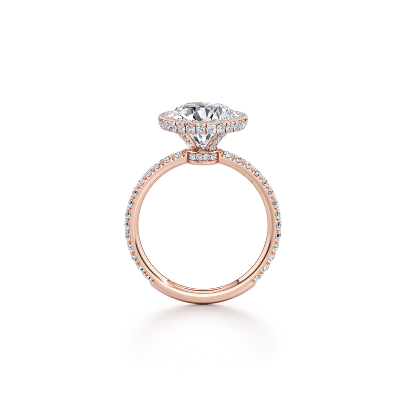 Alyssa Seamless Halo® Lab Diamond Engagement Ring image 14