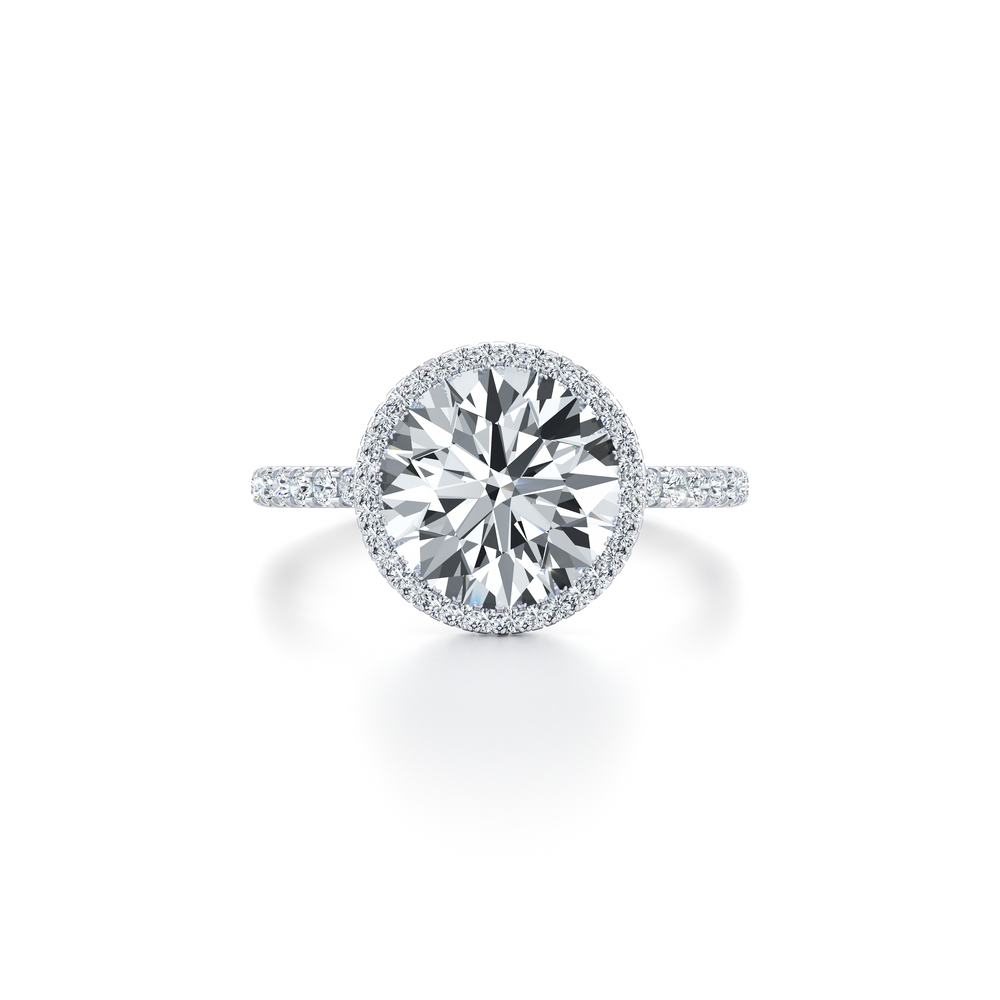 Alyssa Round Seamless Halo® Lab Diamond Engagement Ring image 1