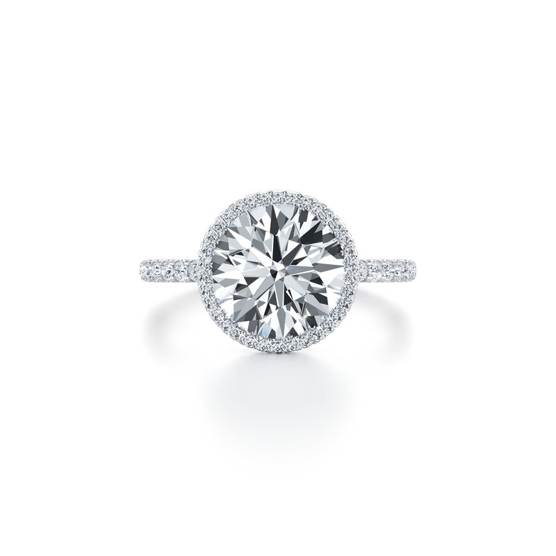 Alyssa Round Seamless Halo® Lab Diamond Engagement Ring image 1