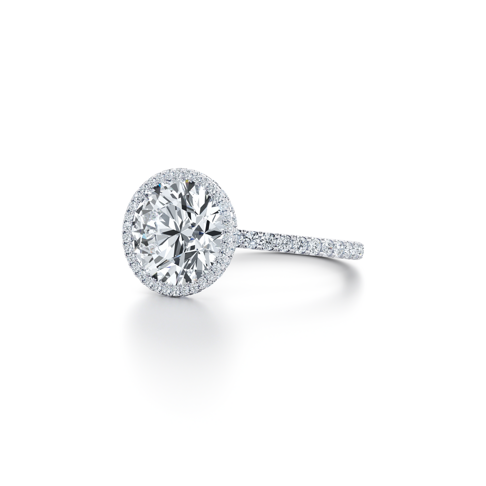Alyssa Seamless Halo® Round Cut Lab Diamond Engagement Ring image 2