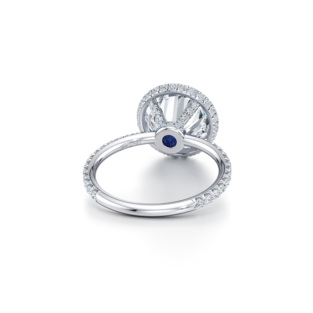 Alyssa Seamless Halo® Round Cut Lab Diamond Engagement Ring image 3