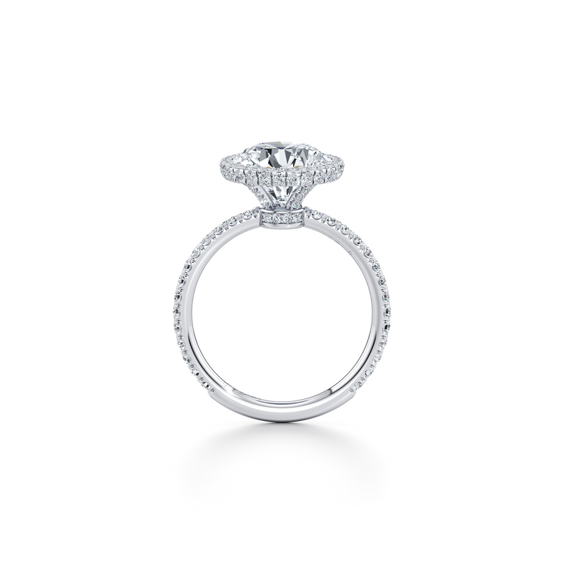 Alyssa Seamless Halo® Round Cut Lab Diamond Engagement Ring image 4