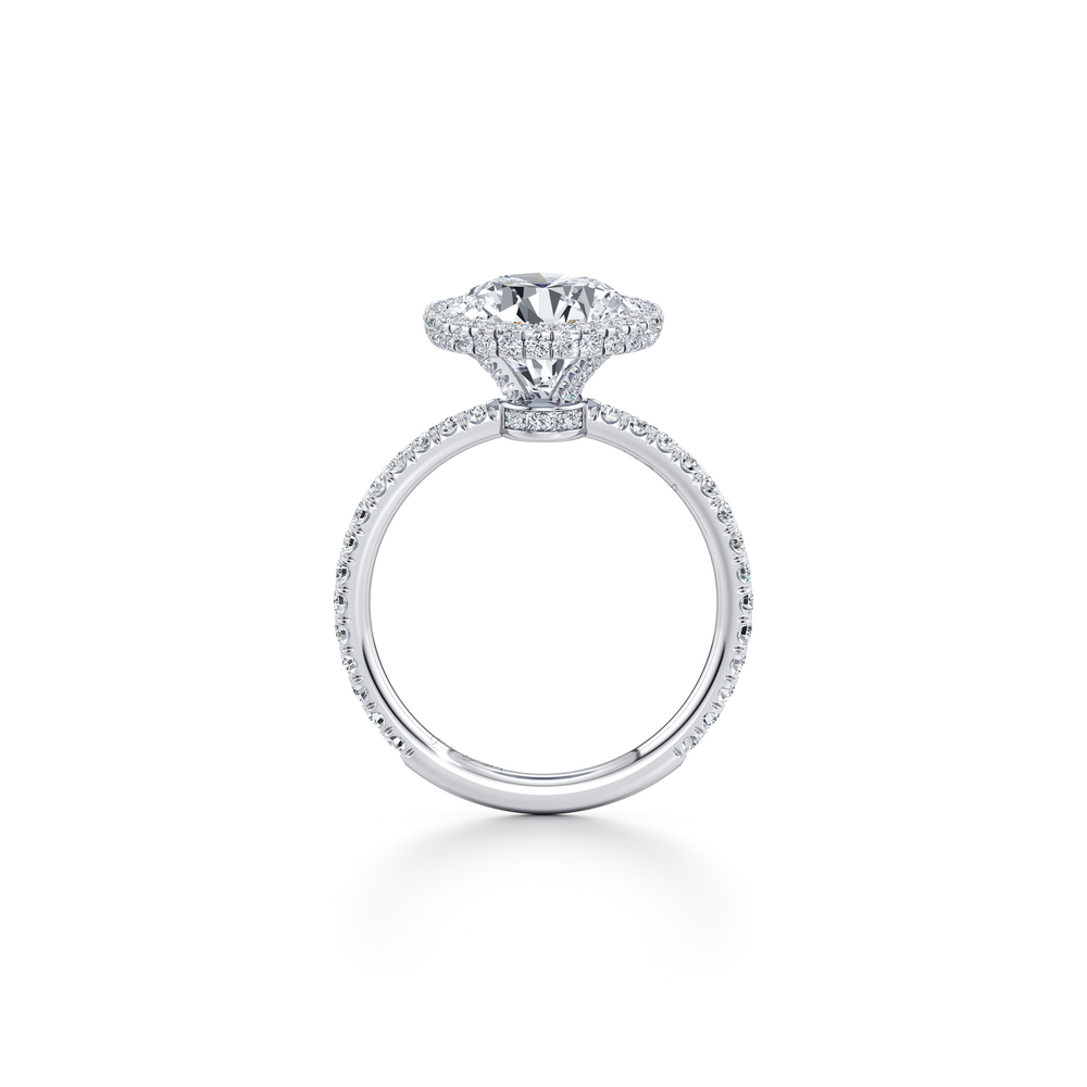 Alyssa Round Seamless Halo® Lab Diamond Engagement Ring image 4
