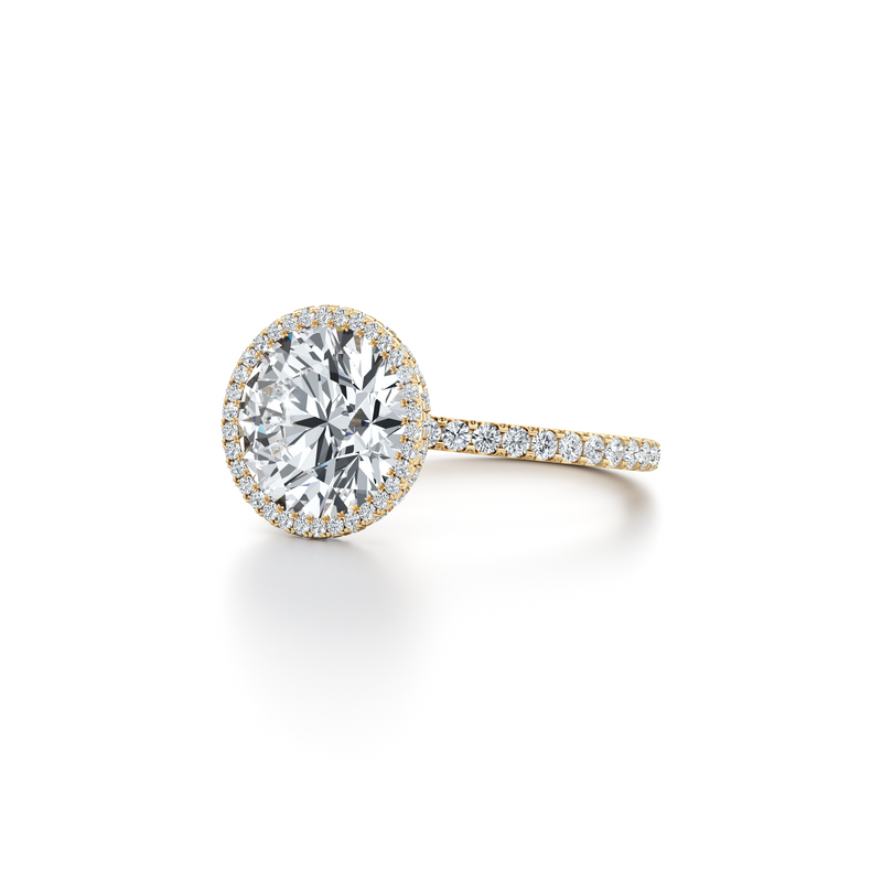Alyssa Seamless Halo® Lab Diamond Engagement Ring image 7