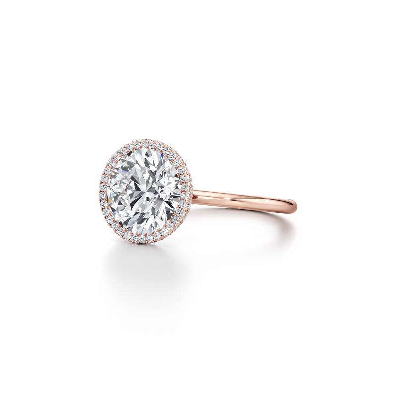 Alyssa Seamless Halo® Lab Diamond Engagement Ring image 12