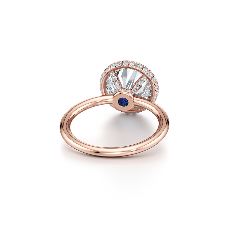 Alyssa Seamless Halo® Lab Diamond Engagement Ring image 13