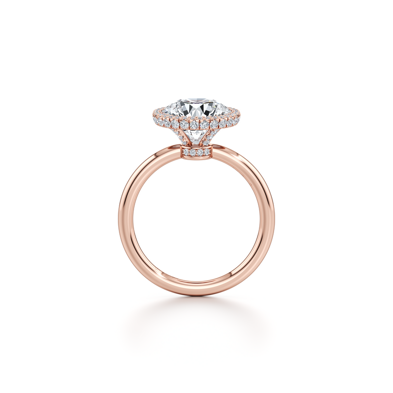 Alyssa Seamless Halo® Lab Diamond Engagement Ring image 14