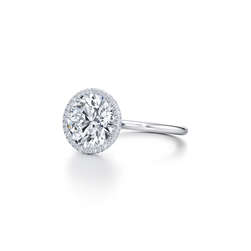 Alyssa Seamless Halo® Lab Diamond Engagement Ring image 2