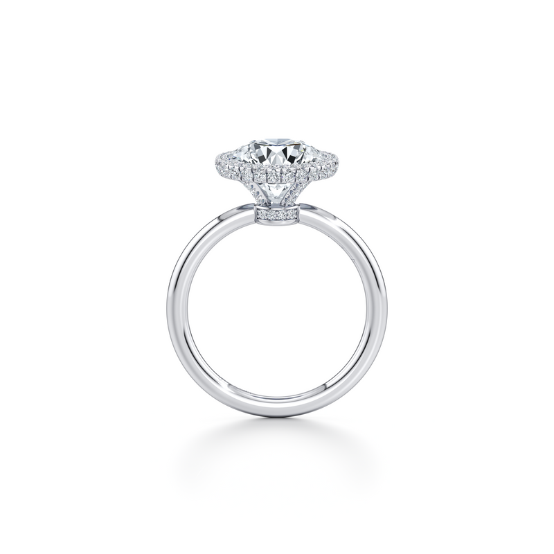 Alyssa Seamless Halo® Lab Diamond Engagement Ring image 4