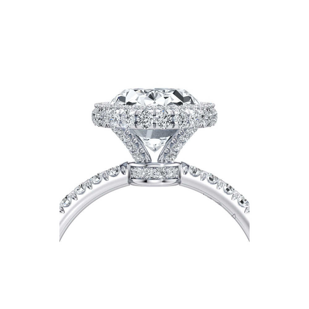 Alyssa Seamless Halo® Oval Cut Lab Diamond Engagement Ring image 5