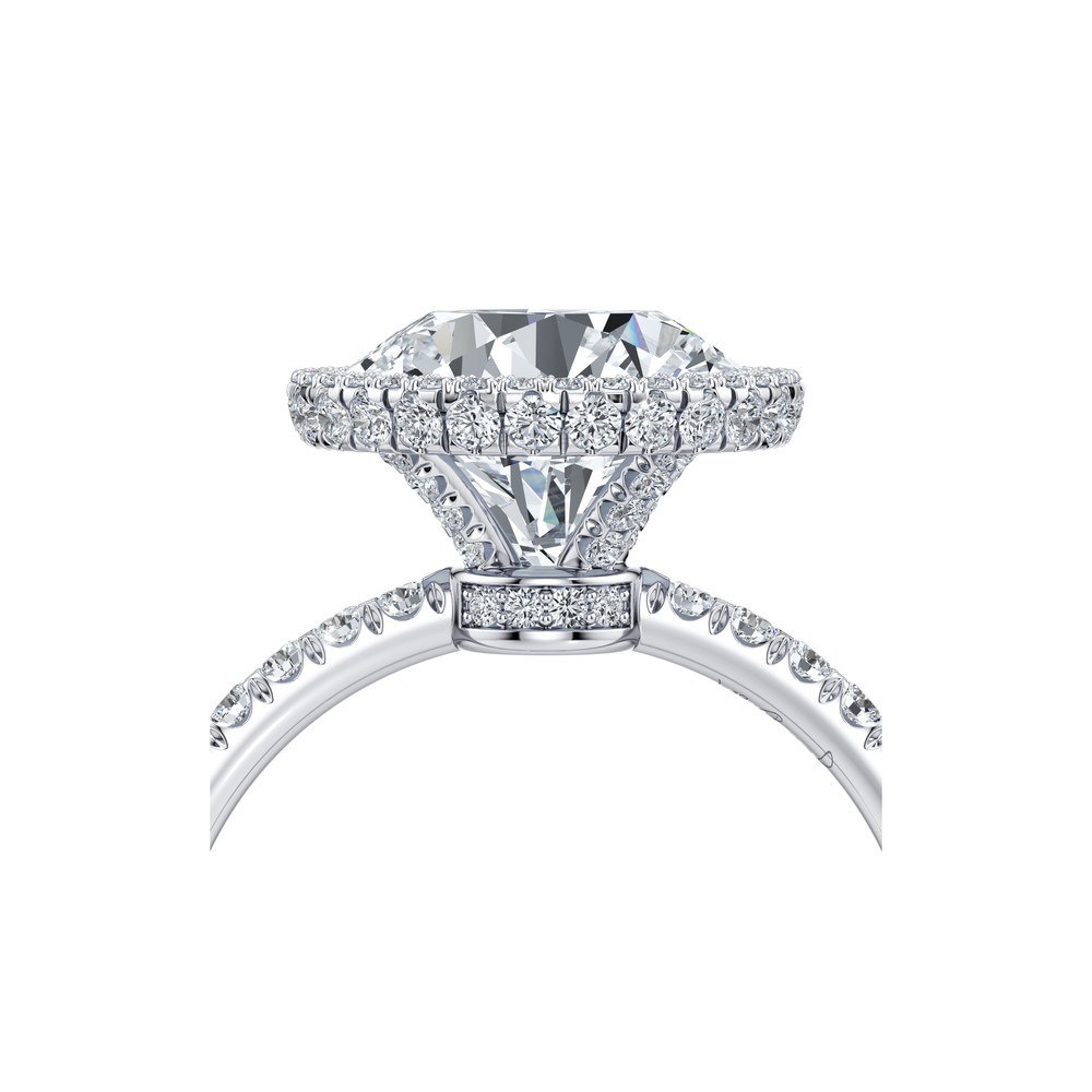 Alyssa Seamless Halo® Round Cut Lab Diamond Engagement Ring image 5