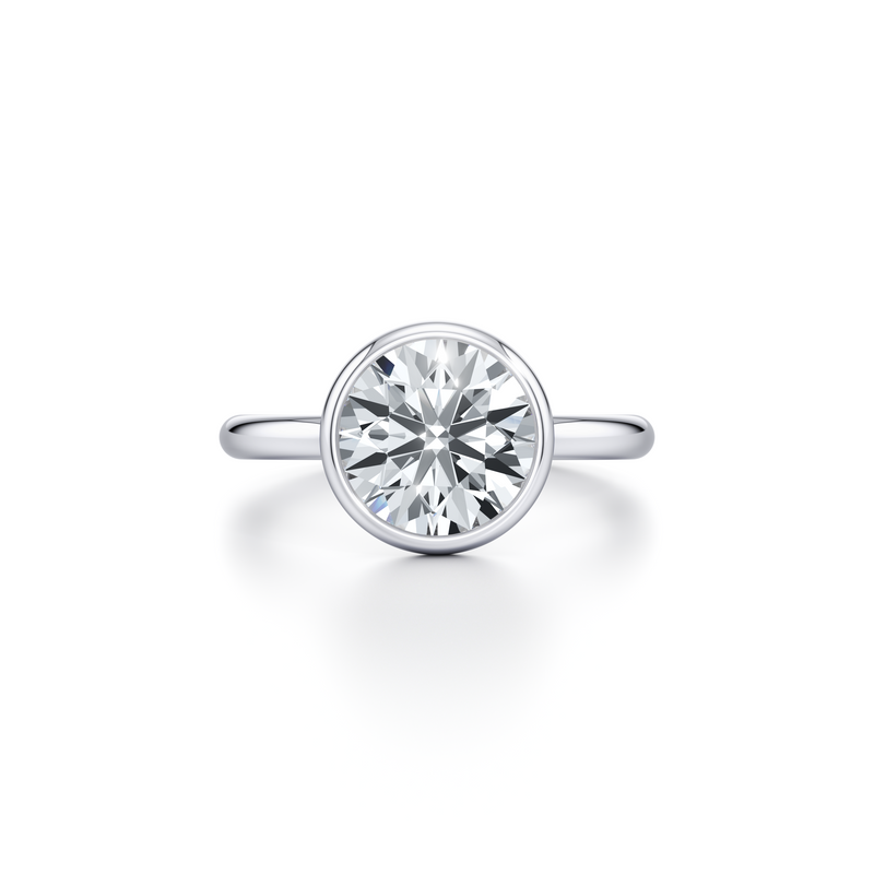 Audrey Bezel Solitaire Lab Diamond Engagement Ring image 1
