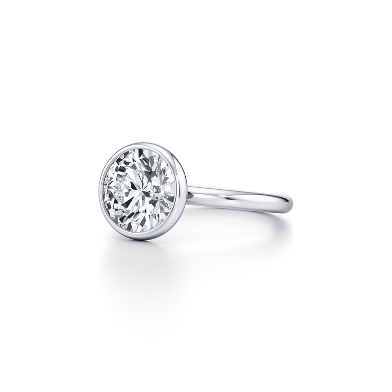 Audrey Bezel Solitaire Lab Diamond Engagement Ring image 2