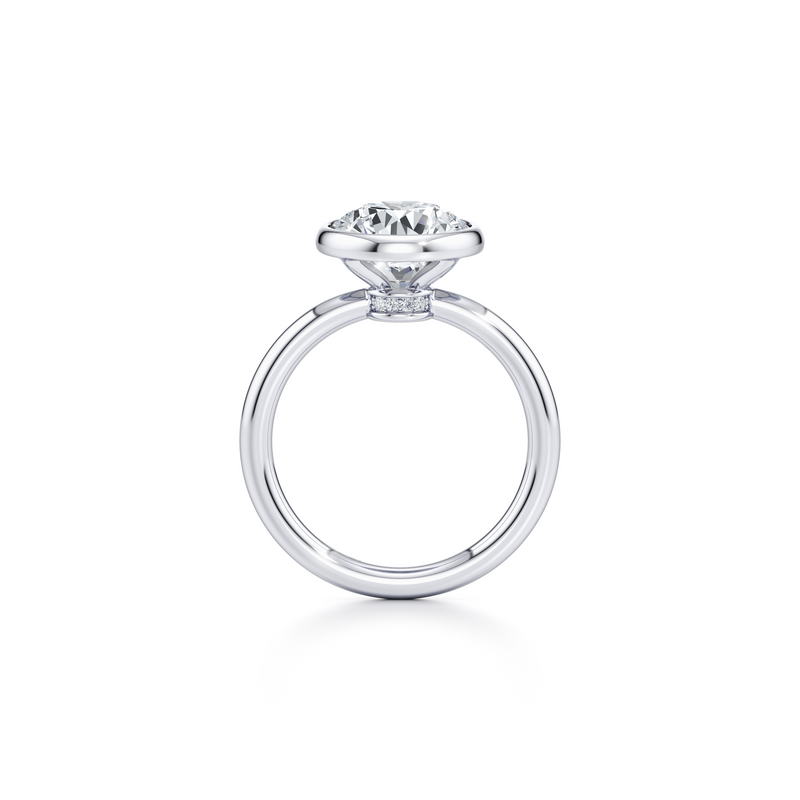 Audrey Bezel Solitaire Lab Diamond Engagement Ring image 4