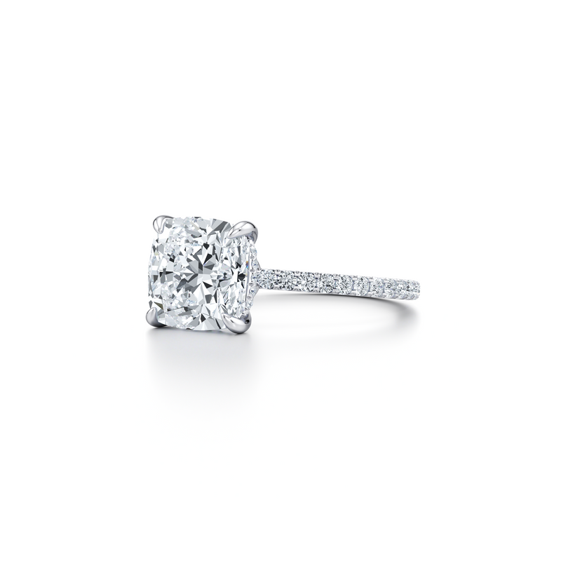 Audrey Cushion Solitaire Lab Diamond Engagement Ring image 2