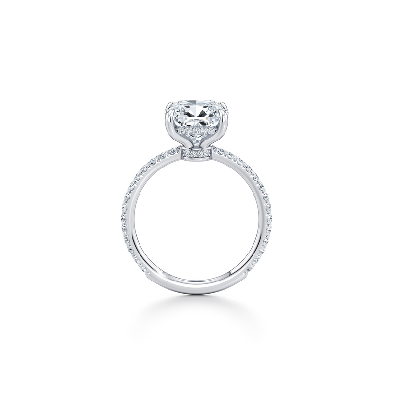 Audrey Cushion Solitaire Lab Diamond Engagement Ring image 4